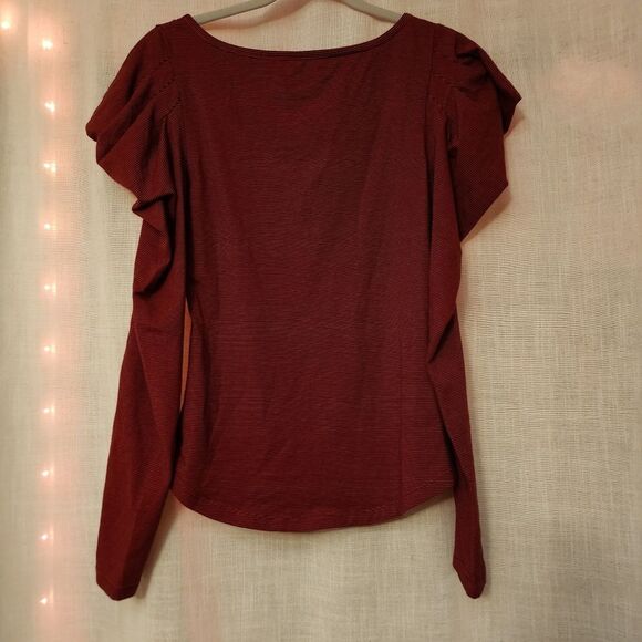 NWT Free People Red And Blue Striped Long Sleeve Tee - Picture 6 of 6